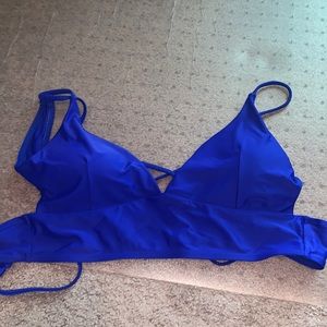 royal blue swim suit top. SHEIN